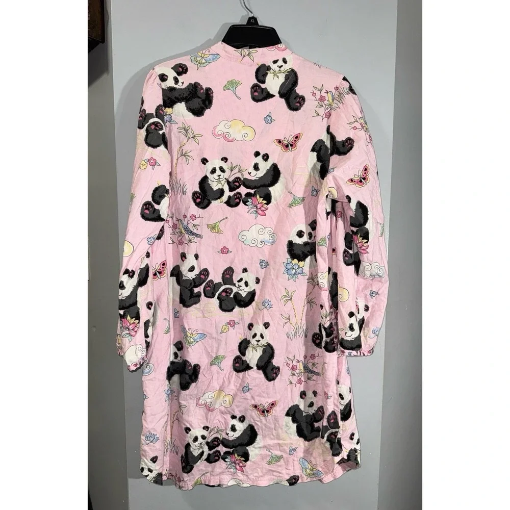 Nick & Nora long sleeve Panda flower ink sleep shirt women's XL - Picture 3 of 5